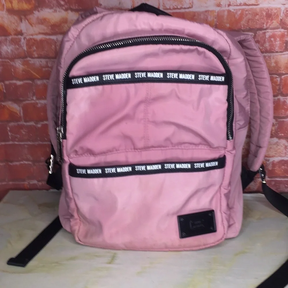 Steve Madden Pink Nylon Mini Force Backpack